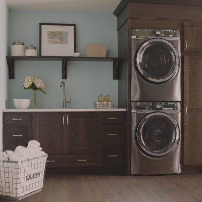 laundry room bathroom renovation with sink and countertops in Dryden NY